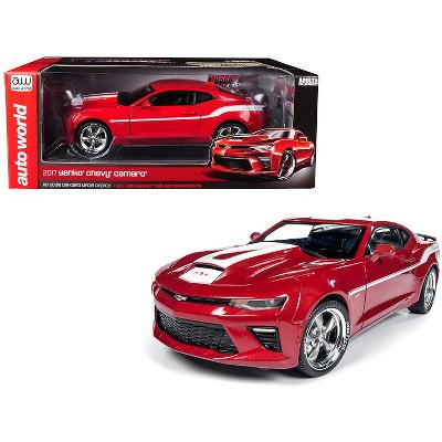 2017 Chevrolet Camaro Yenko Coupe Red with White Stripes Ltd Ed 1002 pcs 1/18 Diecast Model by Autoworld