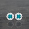 Slickblue Classic Rhodium Bridal Earrings, 2.52 Ct. CZ, 10mm, Butterfly Back, Women's Jewelry, 9 Color Options - 3 of 3