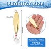 Unique Bargains Treble Hooks Metal Spinner Fishing Lures for Freshwater Saltwater Salmon 10 Pcs - 2 of 4