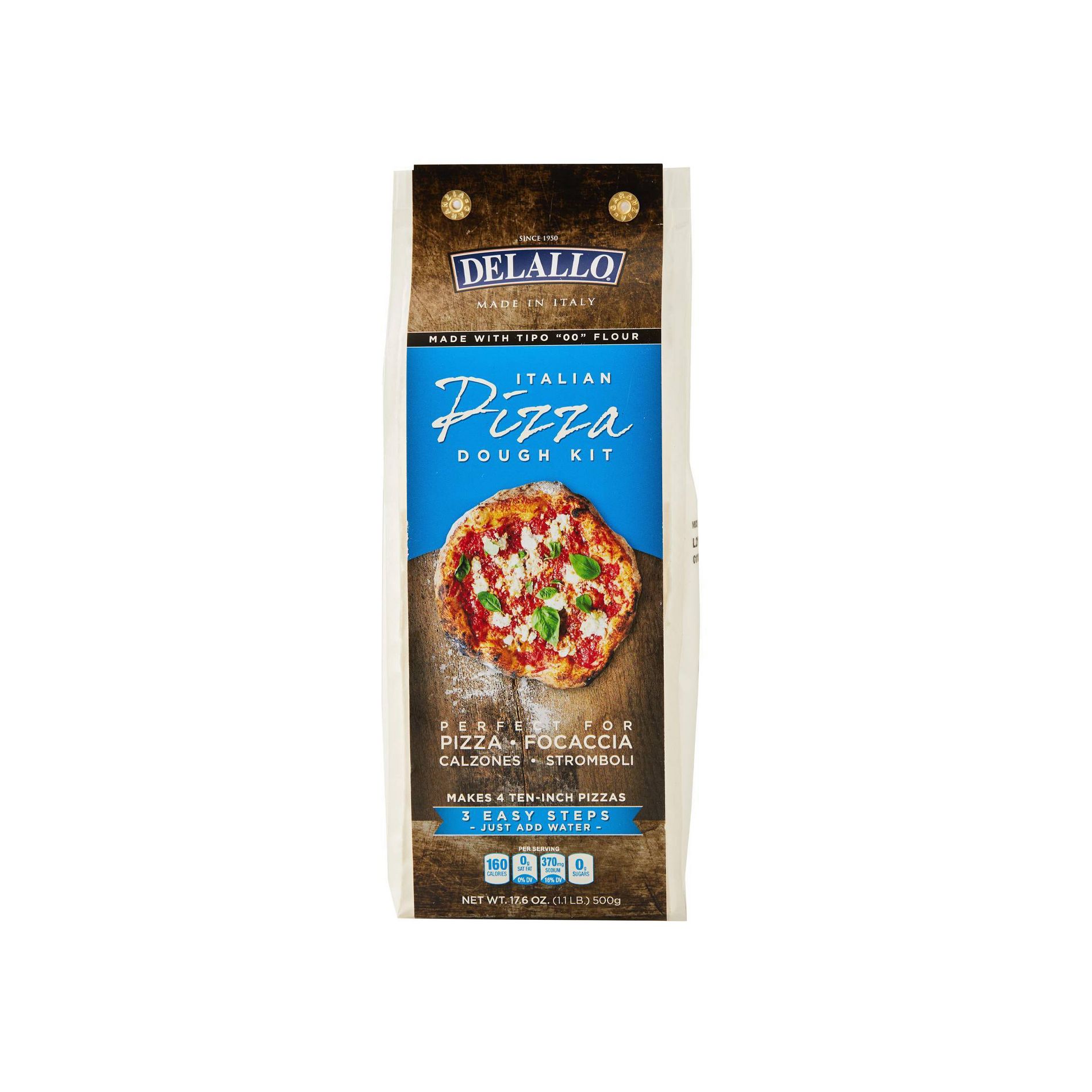 DeLallo Italian Pizza Dough Kit - 17.6oz