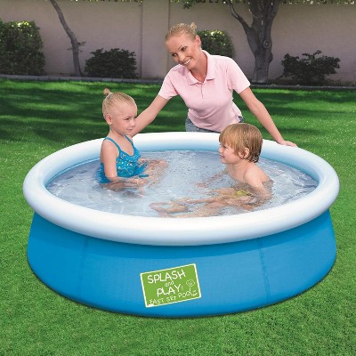 Blue Inflatable Round Vinyl Above Ground Pool for 6