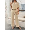 I am a Fashion Junky Two Pieces Outfits Knitted Crew Neck Button Set - 3 of 4