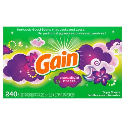 Gain Dryer Sheets - Moonlight Breeze - 240ct