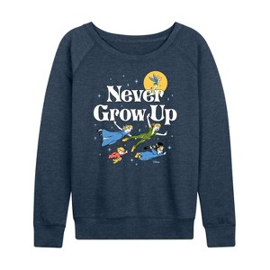 Women's - Disney - Peter Pan Lightweight French Terry Wide Neck Long Sleeve Shirt - 1 of 4