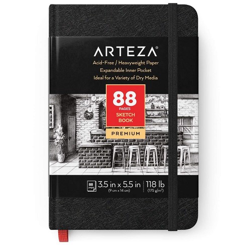 Arteza Sketchbook Pad, 5.5x8.5, 100 Sheets of Drawing Paper