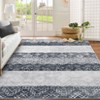 Modern Abstract Patchwork Pattern Rugs for Living Room Thin Washable Low Pile Area Rug Indoor Soft Carpet for Bedroom - 4 of 4