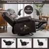 NicBex PU leather fabric Glider Rocking Chair,Upholstered Swivel Recliner Chairs with Vibration Massage and Heat,Nursing Chair for Bedroom - 4 of 4