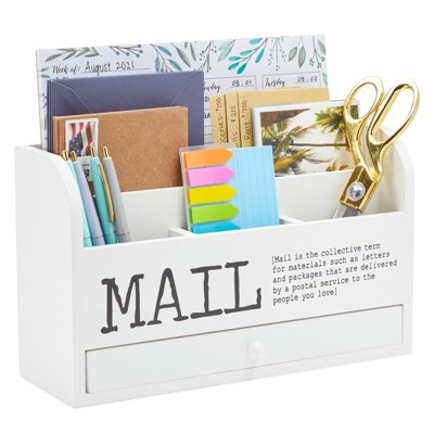 Magazine Holder,Desktop Letter Sorter Organizer Rack for Home Office Mails Books Files Brochures Postcards Makeups and More Rose Gold 3 Slot 