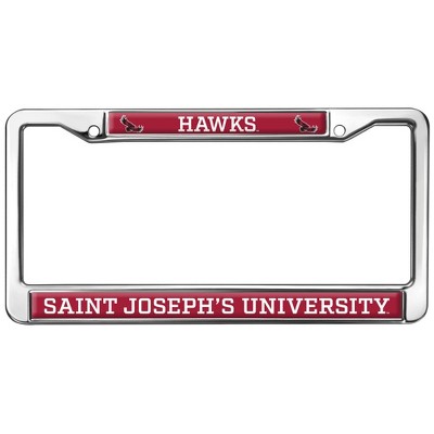 Saint Joseph's University Mascot Full Size Standard License Plate Metal Frame