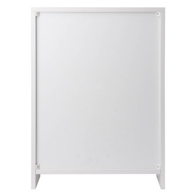 White Freestanding Office Storage Cabinet with Adjustable Shelving