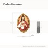 LuxenHome Sacred Jesus Wall Plaque, Oval Christian Home Decor Plaque for Prayer Room & Faith Display Multicolored - 4 of 4