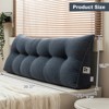 Bekrvio Teddy Velvet Headboard Pillow with Side Pocket, Soft Wedge Backrest Cushion with Removable Cover for Bed & Sofa,Twin/Queen/King - 3 of 4