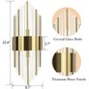 Claxy Brass Wall Sconces Lighting 2 Pack Elegant Glass Rod Wall Mount Lamp - 3 of 4