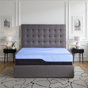 Vynxaria 12-Inch Twin Hybrid Kids Mattress, Cooling GelCare Memory Foam & 320 Wrapped Coils, 6-Layer, Blue Ice Yarn Cover, Adjustable Base Compatible - 1 of 4
