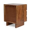 Terrell Handcrafted Boho Acacia Wood 3 Drawer Nightstand Dark Natural - Christopher Knight Home: Antique Brass Handles, Storage - 4 of 4