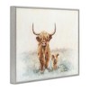 Stupell Industries Highland Cattle & Baby Calf Rural Black Framed Giclee Art - 3 of 4