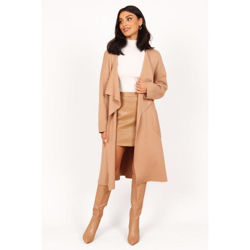 JENNIE LIU Women's Cashmere Wool Double Face Hooded Trench Coat