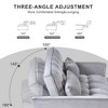 Velvet 3-in-1 Convertible Sleeper Sofa Bed, Pull-Out Loveseat Futon with Adjustable Backrest, Side Pockets and Solid Wood Frame for Living Room - 3 of 4