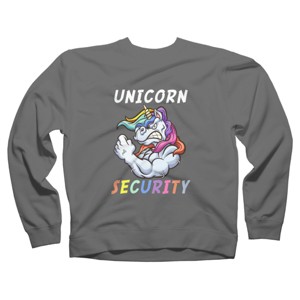 Adult Design By Humans Halloween Dad Mom Daughter Adult Costume - Unicorn Security By MINHMINH Sweatshirt - 1 of 3