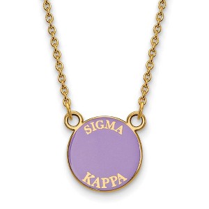 Black Bow Jewelry 14k Yellow Gold Plated Sterling Silver Sigma Kappa Greek Life Necklace 18 Inch - 1 of 4