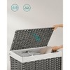 SONGMICS Storage Basket with Lid, 27.7 Gallon (105L) Storage Bin, Woven Blanket Storage Basket with Handles, Foldable, Removable Liner, Metal Frame - 4 of 4