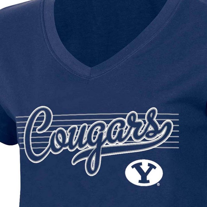 NCAA BYU Cougars Women&#39;s V-Neck T-Shirt, 3 of 4