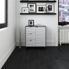 Monterey 1 Door / 3 Drawer Accent Cabinet, Faux Wave Pattern with Graphite - 3 of 4