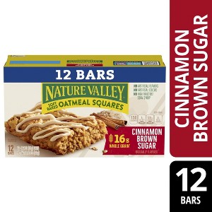Nature Valley Soft-Baked Oatmeal Squares, Cinnamon Brown Sugar, 12 Ct, 14.88 oz - 1 of 4