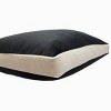 17"x17" Chelsea Contrast Square Throw Pillow Black/Cream - Edie@Home: Indoor Polyester, Hidden Zipper - 4 of 4