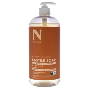 Dr. Natural Castile Liquid Soap - Multi-Use Body Wash, Shampoo and Face Wash - Hydrating Body Soap for Skin, Hair, Pets and Home - Almond - 32 oz - 1 of 1