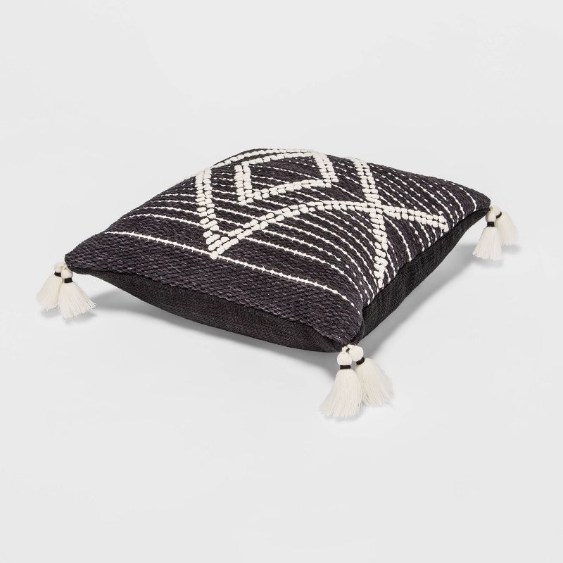 Embroidered Textured Diamond Throw Pillow - Opalhouse™, 4 of 12