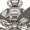 Hunter 52" Bennett Lighted Ceiling Fan Brushed Nickel with Grey Walnut/Light Grey Oak Blades and Integrated LED Light - 3 of 4