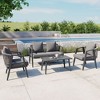 CAVINAS Patio Table and Chairs Set, Comfortable Outdoor Patio Set, Modern All-Weather Porch Furniture Sets for Garden - 3 of 4