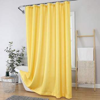 Kate Aurora Serena Elegant Jacquard Woven Fabric Shower Curtain - Standard Size