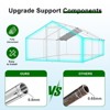 XBRIGH Large Metal Chicken Coop Walk-in Poultry Cage Chicken Run Pen Duck House with Waterproof and Anti-Ultraviolet for Outdoor Farm Use Spire Roof - 2 of 4