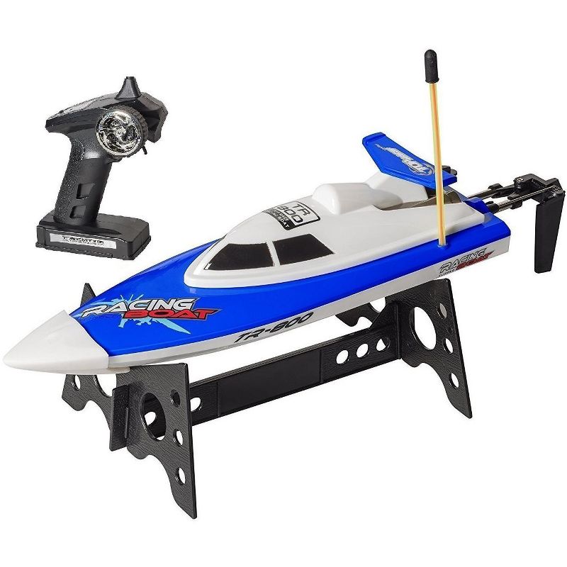 Top Race Remote Control Boat for Pools, Lakes & More! (TR-800 Blue), 1 of 4