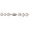 EVERLY JEWELRY | Sterling Silver 7.5-8mm Cultured Freshwater Pearl Strand Necklace, 18" - 3 of 4