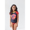 Miraculous Cat Noir Ladybug Girls One Piece Bathing Suit Rash Guard Tankini Top and Bikini Bottom 4 Swimsuit Set Little Kid to Big Kid - 2 of 4