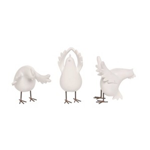 Transpac Resin Yoga Chicken Set of 3 Spring Home Decorations - 1 of 1