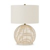 Hudson and Canal 21.5" Tall Rattan Table Lamp with Fabric Shade: Coastal-Inspired, UL Listed - 2 of 4
