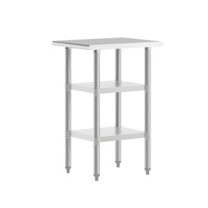 Flash Furniture Stainless Steel 18 Gauge Work Table with 2 Undershelves - NSF Certified - 1 of 4