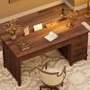 Garvee Executive Desk with Drawers, Farmhouse Home Office Desk with Charging Station, 53.54" Wooden Computer Writing Desk with File Cabinet Storage - 2 of 4