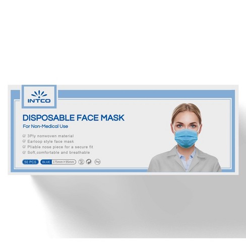 Download Intco Non Medical Disposable Face Mask 50ct Target PSD Mockup Templates