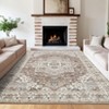 Vintage Area Rugs for Living Room Bedroom Washable Low Pile Non Slip Foldable Carpet Indoor Soft Retro Printed Distressed Rug - 3 of 4