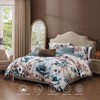 Bebejan Flowers in the Mist 100% Cotton 5 Piece Reversible Comforter Set - 2 of 4