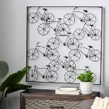 Metal Bike Stacked Wall Decor with Black Frame - Olivia & May