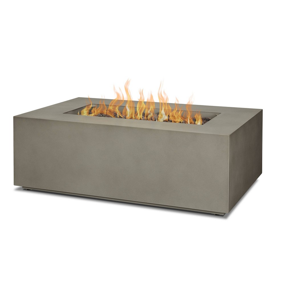 Photos - Electric Fireplace RealFlame Aegean Small Rectangle Fire Table with NG Conversion Mist Gray - Real Flam 