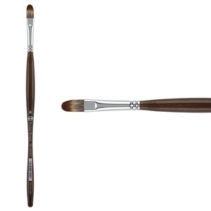 Borciani e Bonazzi UNICO Synthetic Mongoose Artist Paint Brush - Series 802 Filbert - Size #8 - Watercolors, Oil & Acrylic Paint - Handcrafted in - 1 of 4