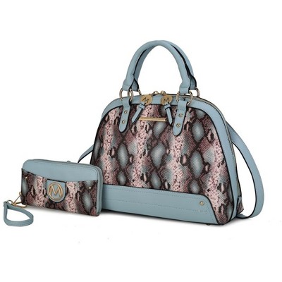 MKF Collection Frida Women’s Functional Vegan Leather Satchel Bag and Wallet by Mia K