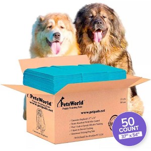 PetsWorld 3XL (37x54 inch) Dog Training & Potty Pads Pads 50 Count - 1 of 4